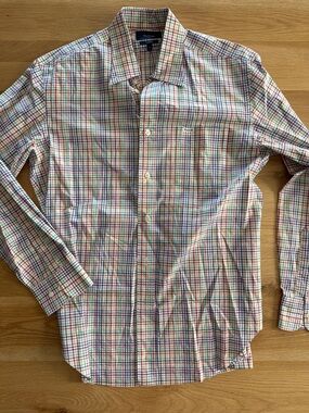 Faconnable Multicolor Plaid Long-Sleeve Dress Shirt